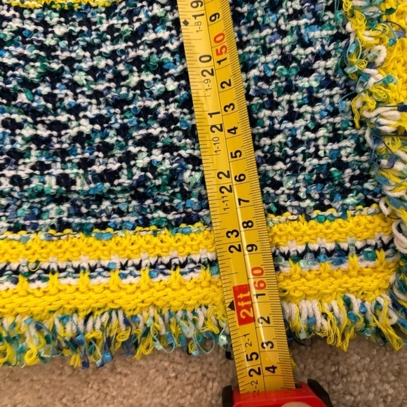 Missoni Tweed Fringe Blue Jacket Cardigan Sweater Size 48 Large 12 - Picture 14 of 15